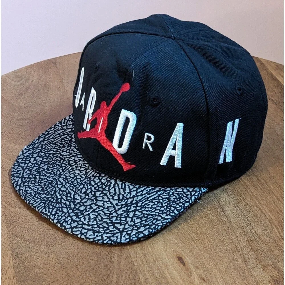 Air Jordan Jumpman Toddler Cap Black 100% Cotton Flat Brim Snapback